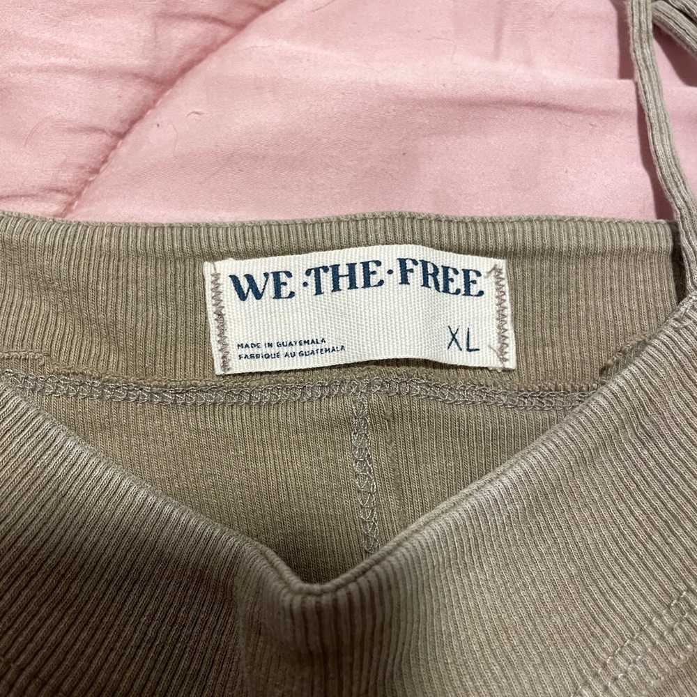 Light Brown Free People Spaghetti Strap Tank - Picture 2 of 2